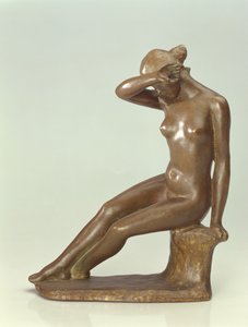 Frau bedeckt ihr Gesicht mit der Hand, 1900