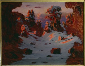 Winterlandschaft bei Sonnenuntergang von Arkhip Ivanovich Kuindzhi