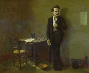 Henri Rochefort (1831-1913) im Mazas-Gefängnis, 1871 von Armand Desire Gautier
