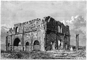Die Ruinen des Praetoriums, Lambaesis, Algerien, ca. 1890 von Armand Kohl