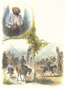 Illustration von Armand-Louis-Henri Telory für die Kinderadaption von Don Quichote von Armand Louis Henri Telory