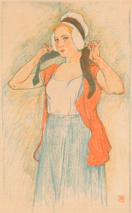 Eine Auto-Lithographie von Armand Rassenfosse, um 1898