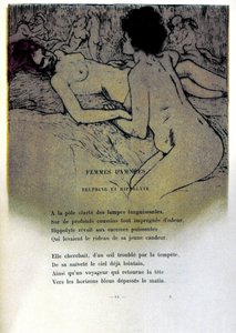Illustration von Armand Rassenfosse (1862-1934) für das Gedicht „Verdammte Frauen“ in „Die Blumen des Bösen“ von Charles Baudelaire (1821-1867) 1899 von Armand Rassenfosse