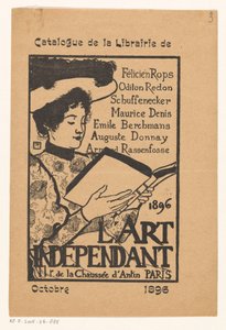 Lesende Frau mit Hut von Armand Rassenfosse