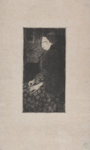 Femme assise avec chapeau à plumes (Sitzende Frau mit Federhut) ca. 1893 von Armand Séguin