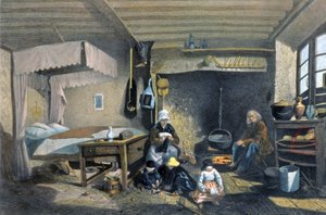 Innenraum eines Bauernhauses in Royat