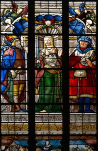 Josua, die Sibylle Europa und Amos - Buntglasfenster in der Kapelle der Heiligen Katharina, Arnaud de Moles (1470-1520), vollendet 1513 - Kathedrale Sainte Marie d