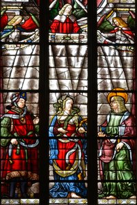 Der Prophet Daniel, Sibylle Cimmerienne und der Evangelist Matthäus - Buntglasfenster der Kapelle Saint Louis, Arnaud de Moles (1470-1520) vollendet 1513 - Kathedrale Sainte Marie d