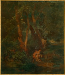 Waldrand mit Faun und Nymphe von Arnold Böcklin