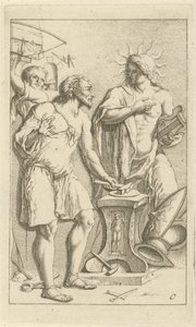 Apollo in der Schmiede des Vulkan von Arnold Houbraken