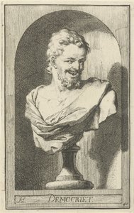 Büste von Demokrit (Eine-und-vierzig Stücke, verschiedene Sinnbilder) von Arnold Houbraken