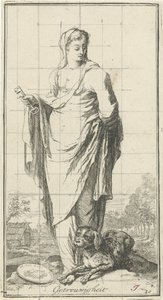 Personifikation der Treue (Getrouwigheit) (Ein-und-vierzig Stücke, verschiedene Sinnbilder) von Arnold Houbraken