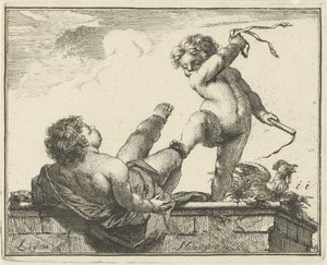Fleiß besiegt Faulheit (Einundvierzig verschiedene Sinnbilder) von Arnold Houbraken