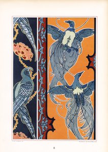 Ornamentale Friese mit stilisierten Vögeln von Arnold Lyongrün