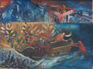 Die Kranken tragen, ca. 1940 von Arnold Peter Weisz Kubincan