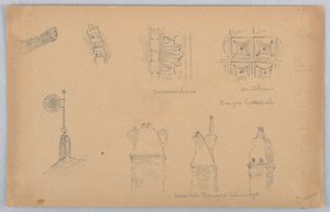 Architektonische Details in Bourges von Arnold William Brunner