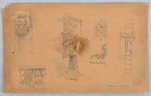 Architektonische Details in Nevers von Arnold William Brunner