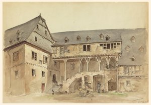 Hof eines mittelalterlichen Herrenhauses