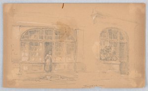 Skizze in Bayeux von Arnold William Brunner