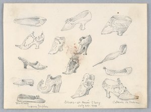 Schuhskizzen von Arnold William Brunner