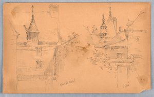 Zwei Szenen in Mont St. Michel und Vitré von Arnold William Brunner