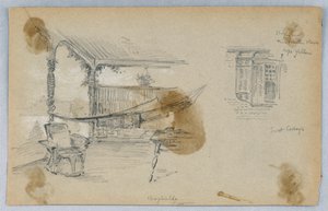 Zwei Skizzen, Scott Cottage von Arnold William Brunner