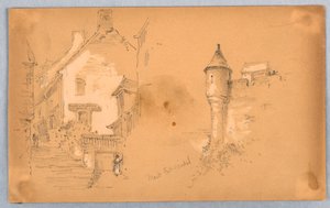Zwei Skizzen in Mont. St. Michel von Arnold William Brunner