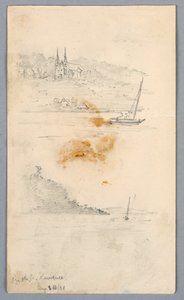 Zwei Skizzen von Segelbooten in St. Lawrence von Arnold William Brunner
