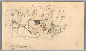Villeneuve vom alten Schloss von Arnold William Brunner