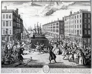 Die Aussicht und die Launen von Billingsgate, 1736 von Arnold van Haecken