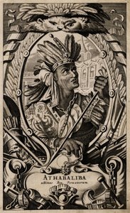 Porträt von Atahualpa, König von Peru von Arnoldus Montanus