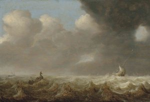 Schiffe in stürmischem Wetter von Arnoldus van Anthonissen
