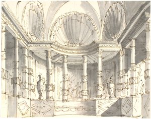 Interieur mit Säulen