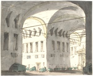 Innenraum mit großen Bögen und Betten von Aron Wallick