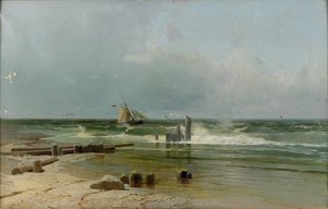 Segelboot am Strand