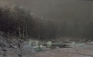 Winter. Eisspalten von Arseniy Ivanovich Meshchersky
