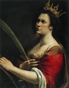 Selbstporträt als Heilige Katharina von Alexandria, um 1618