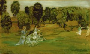 Die Stunden und die Freiheit der Felder von Arthur Bowen Davies