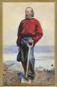 Giuseppe Garibaldi auf der Insel Capri von Arthur Boyd Houghton