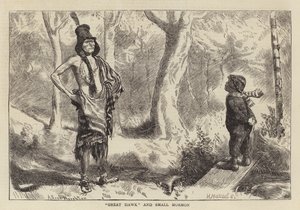 Großer Falke und kleiner Mormon von Arthur Boyd Houghton