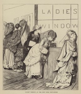 Damenfenster im New Yorker Postamt von Arthur Boyd Houghton