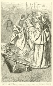 Die Knochen von Bucer und Phagius, die mehrere Jahre in ihren Gräbern lagen, wurden ausgegraben von Arthur Boyd Houghton