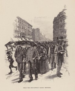 In der Nähe des Postamts, früher Morgen von Arthur Burdett Frost