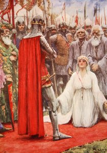 König Edward blickte in die flehenden Augen von Königin Philippa