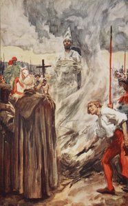 Die Verbrennung von Jan Hus am 6. Juli 1415, Illustration aus 