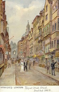 Verschwundenes London - Hollywell Street, Strand, abgerissen 1902-3 von Arthur Charles Payne