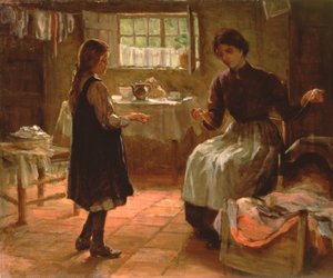 Hausunterricht, ca. 1890