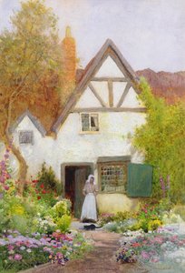 Die Katze füttern von Arthur Claude Strachan