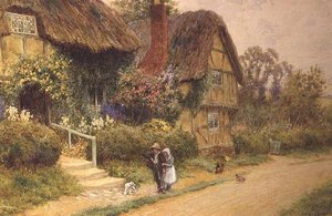Das strohgedeckte Cottage von Arthur Claude Strachan