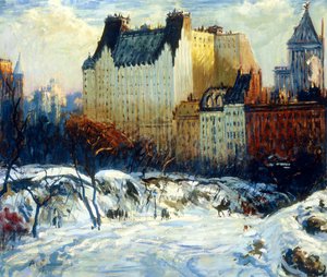 Ein Blick auf die Plaza vom Central Park von Arthur Clifton Goodwin
